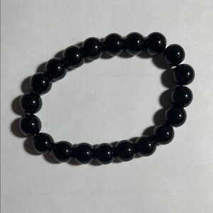 Classic Black Beaded Bracelet